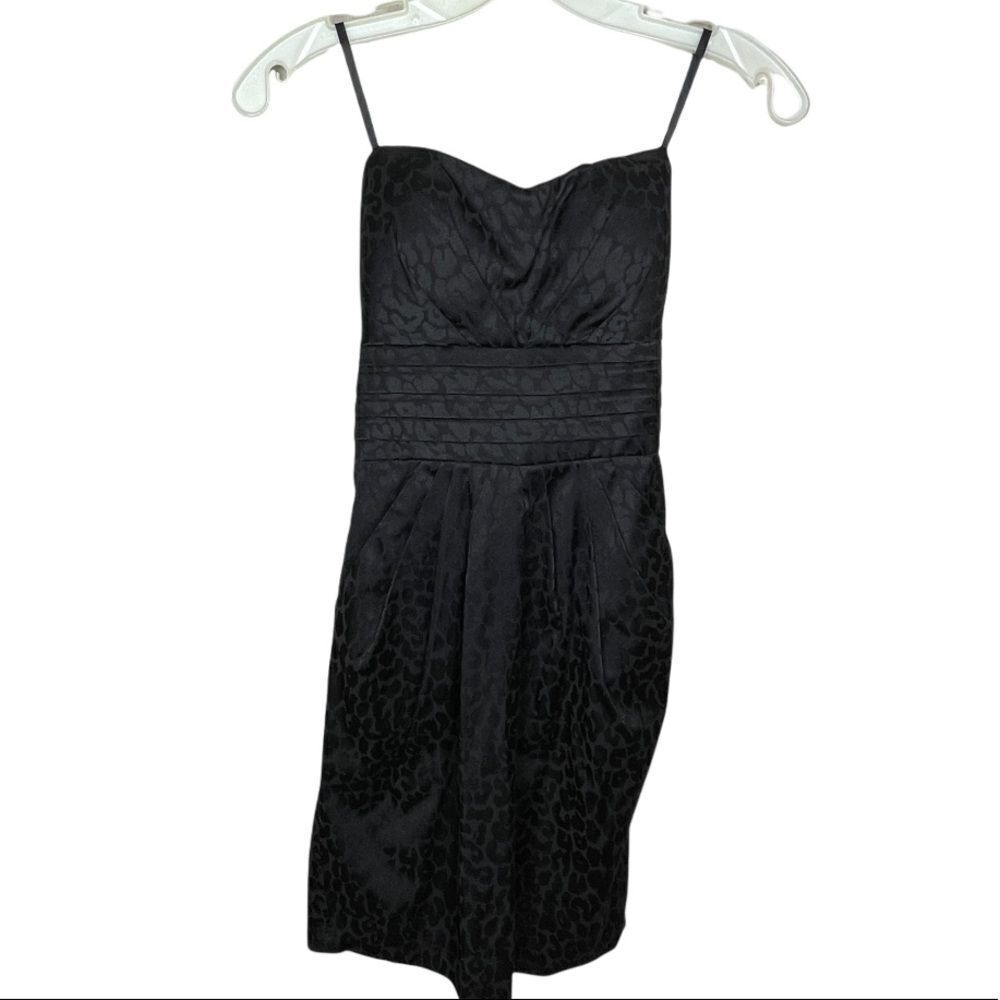 Snap Spaghetti Strap Dress Black